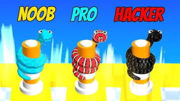 Noob vs Pro vs Hacker in Snake Master 3D