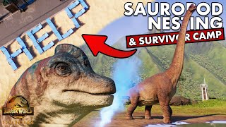 MINI SORNA Ep 6: Sauropods & Survivors | Jurassic World Evolution 2 Abandoned Park Build screenshot 3