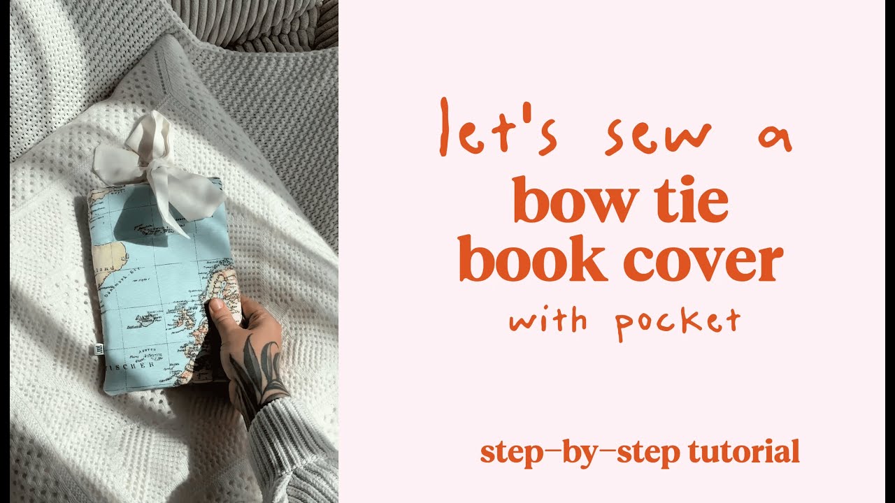 How to Sew a Bow Book Cover with Pocket | Sewing Step-by-Step Tutorial