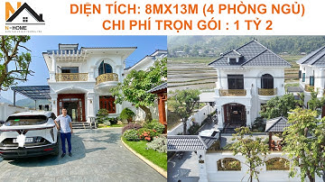 Trọn gói 1 tỷ 2 mẫu nhà mái nhật tân cổ điển