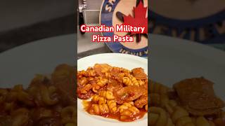 Eating a Pizza Pasta Canadian Ration