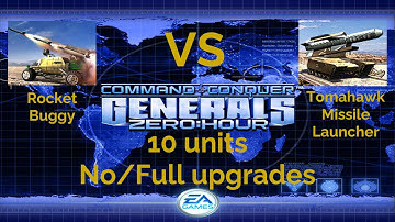 Command and Conquer Generals ZeroHour 10 Rocket Buggies VS Tomahawk Missile Launchers