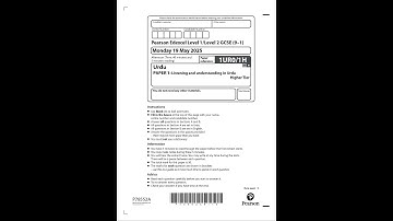 2025 Pearson EDEXCEL GCSE Urdu Paper 1 1ur0 1h Listening And Understanding In Urdu Higher Tier