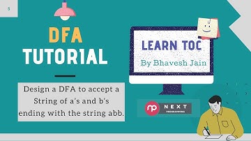 Design a DFA to accept a String of a’s and b’s ending with the string abb.| DFA Tutorial | TOC