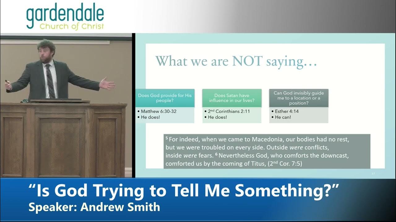 20230604 AM "Is God trying to tell me something?" Andrew Smith