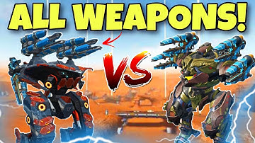 🔥 AO MING VS HEIMDALL ALL WEAPONS COMPARISON || WAR ROBOTS TEST SERVER || WR ||