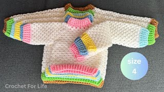 Easy Crochet sweater / Easy crochet baby Cardigan / Crochet for life Cardigan 1926/ Crochet Cadigan