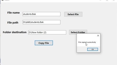Visual studio code 2022 tutorial: Step by step how to copy file from folder to another in VB.NET