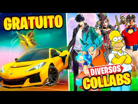 CORVETTE GRÁTIS e KAMEHAMEHA VOLTOU! EM BREVE: Simpsons, Solo Leveling e o Pacificador 🚗🔥 FORTNITE