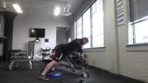Prone row to external rotation