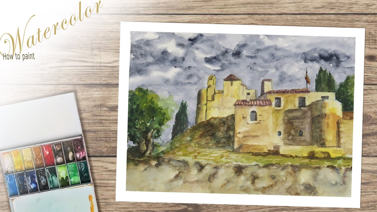 How to paint watercolor | Kastrum | Speed draw