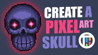 How to Pixel Art an Epic Skeleton Skull