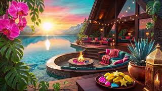🌺 Mountain Lake A-Frame Retreat | Soft Piano with Lo-Fi & Slow Exotic Sunrise  screenshot 1