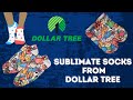 Sublimate on Dollar Tree Socks|Dollar Tree Diy| How to Sublimate Socks| First Time Sock Sublimation