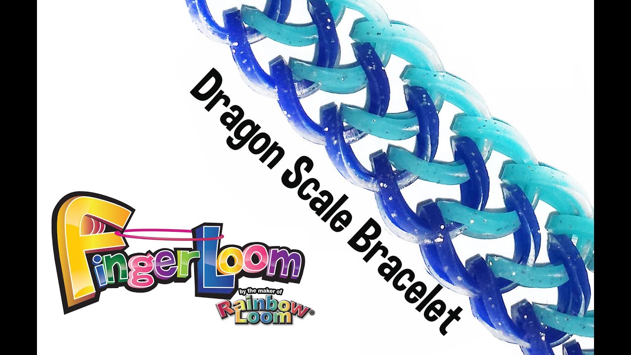 Rainbow Loom® Finger Loom Dragonscale Bracelet (Variation of Dragon ...