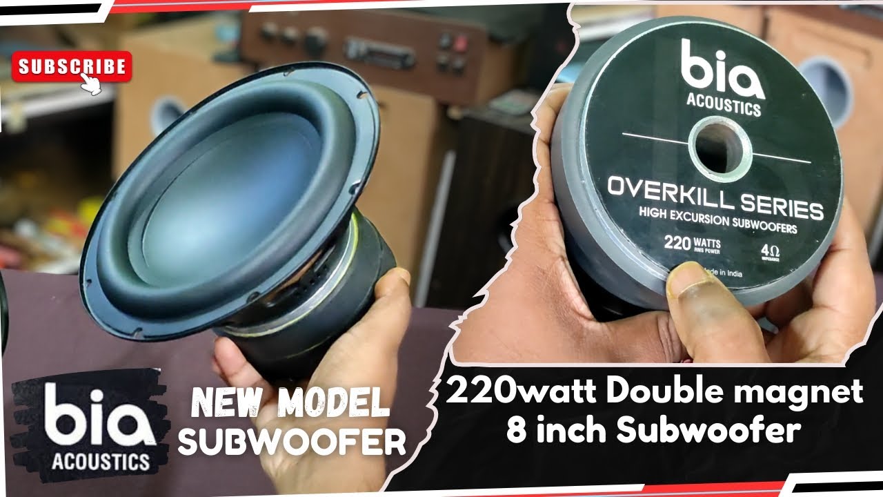 Bia Acoustic New 120mm Double magnet Subwoofer//Bia Acoustic 220w 4Ohm Subwoofer//Low bass Subwoofer