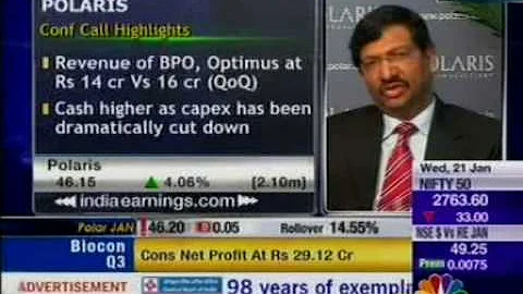 Polaris Software Lab Ltd. Q3 Results - Arun Jain a...