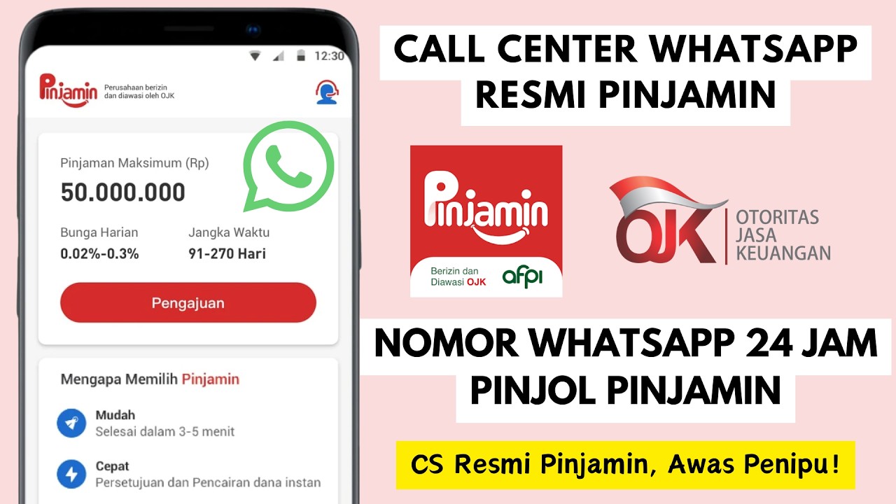 Nomor WhatsApp Resmi Pinjol Pinjamin | CS WA Aplikasi Pinjamin Terbaru ...