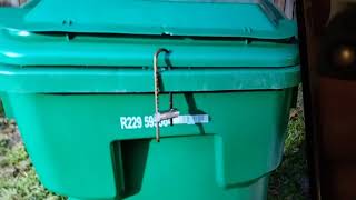 locking the neighbor out of the garbage can
