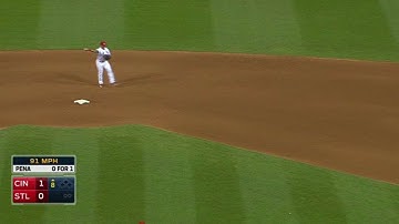 CIN@STL: Wong makes backhanded stop to nab Pena