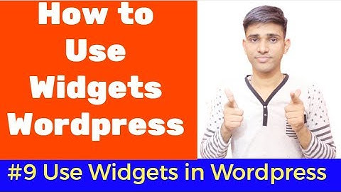 #9 How to use widgets in wordpress | Shubham Jangid