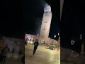 زلزال مراكش اهتزاز صومعة مسجد جامع الفنا