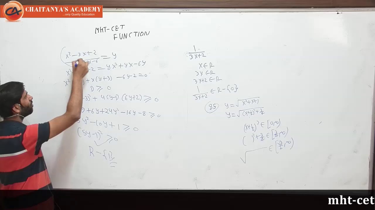 mht-cet maths function - YouTube