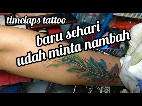tato cewek di tangan || tato wanita || freehand tato || tattoo indonesia || water color tattoo
