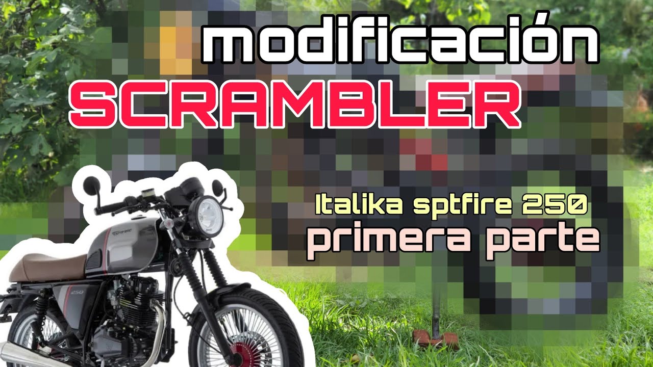 Modificación a Scrambler de Italika SPTFIRE 250 / Cambio de asiento Mb super 7 Monoshock de Pulsar