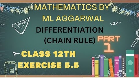 EXERCISE 5.5 (Chain Rule ) | PART 1 | Continuity and Differentiability | Mathematics By ML AGGARWAL|