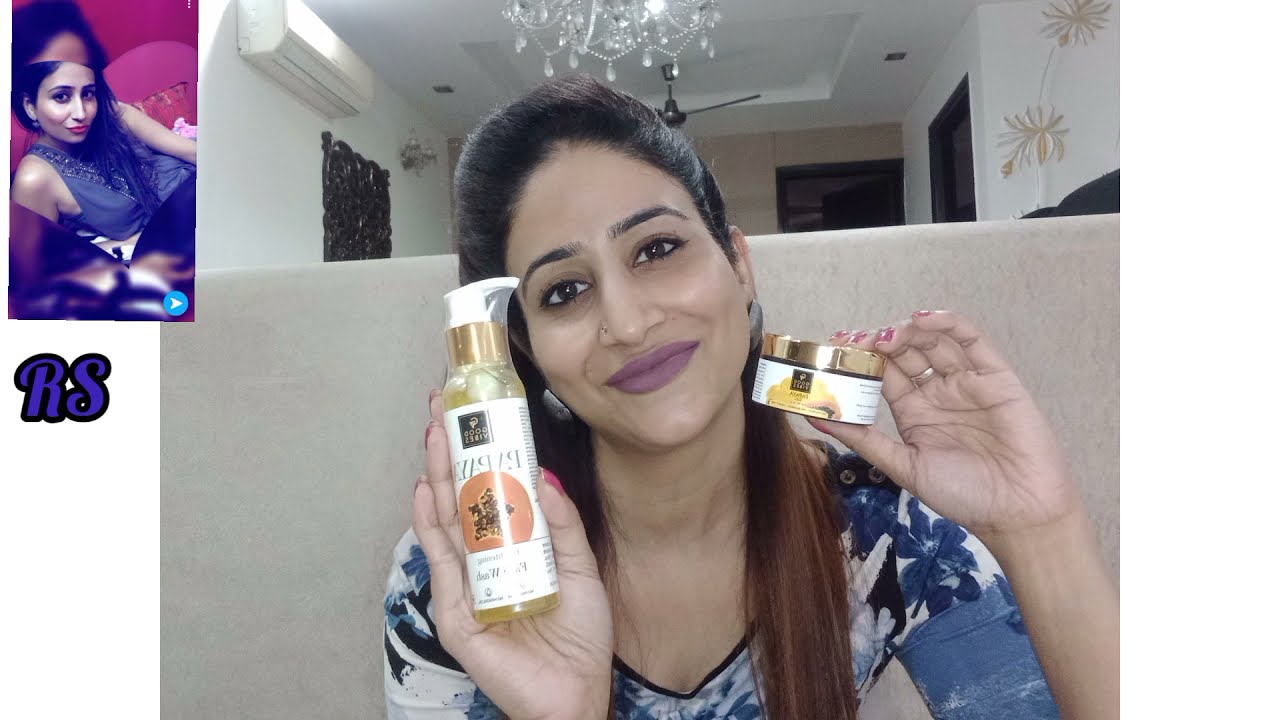 Good Vibes Papaya Face wash & face Gel Review