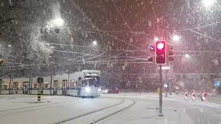 Stark Schneefall Zürich 09.01.2022