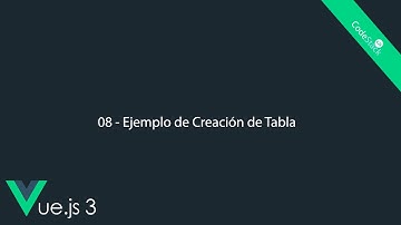 08 - Ejemplo de Creación de Tabla [Vue.js 3]