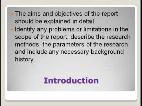 report writing structure youtube