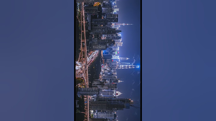 Shanghai Aerial view Night 8K