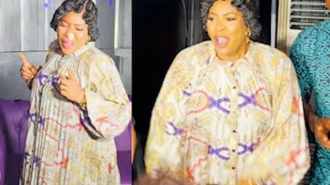 Check Out Fathia Balogun's Dance Moves On Her Birthday,  Goes On Her Knees To Greet Her Colleagues.