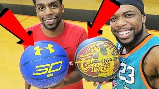 STEPHEN CURRY VS LEBRON JAMES BLINDFOLD CHALLENGE!