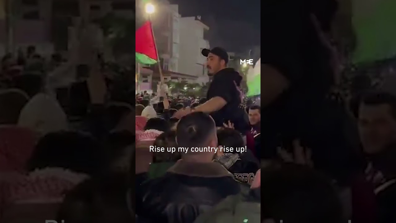 Massive protest near Israeli embassy in Amman