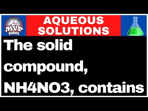 The solid compound, NH4NO3, contains