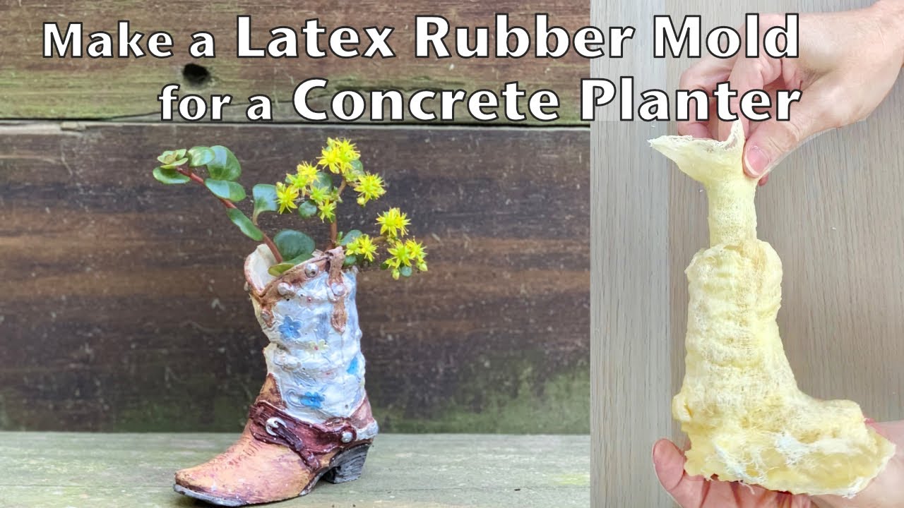 Mini jardinera de botas de vaquero con un molde de hormigón de látex |  Hometalk, image size:1280x720