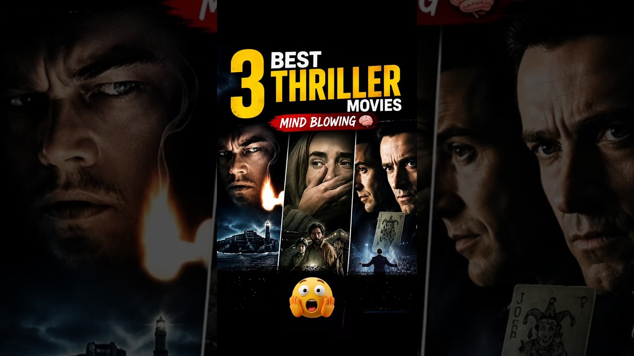 Top 3 Best Thriller movies🔥🎬/mind blowing 🤯#shorts #movie