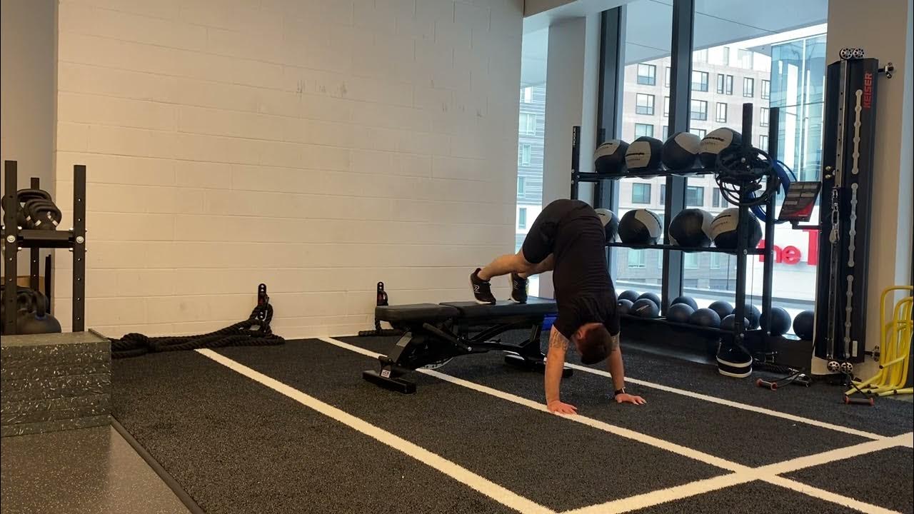 Feet Elevated Pike Push Up Hold YouTube