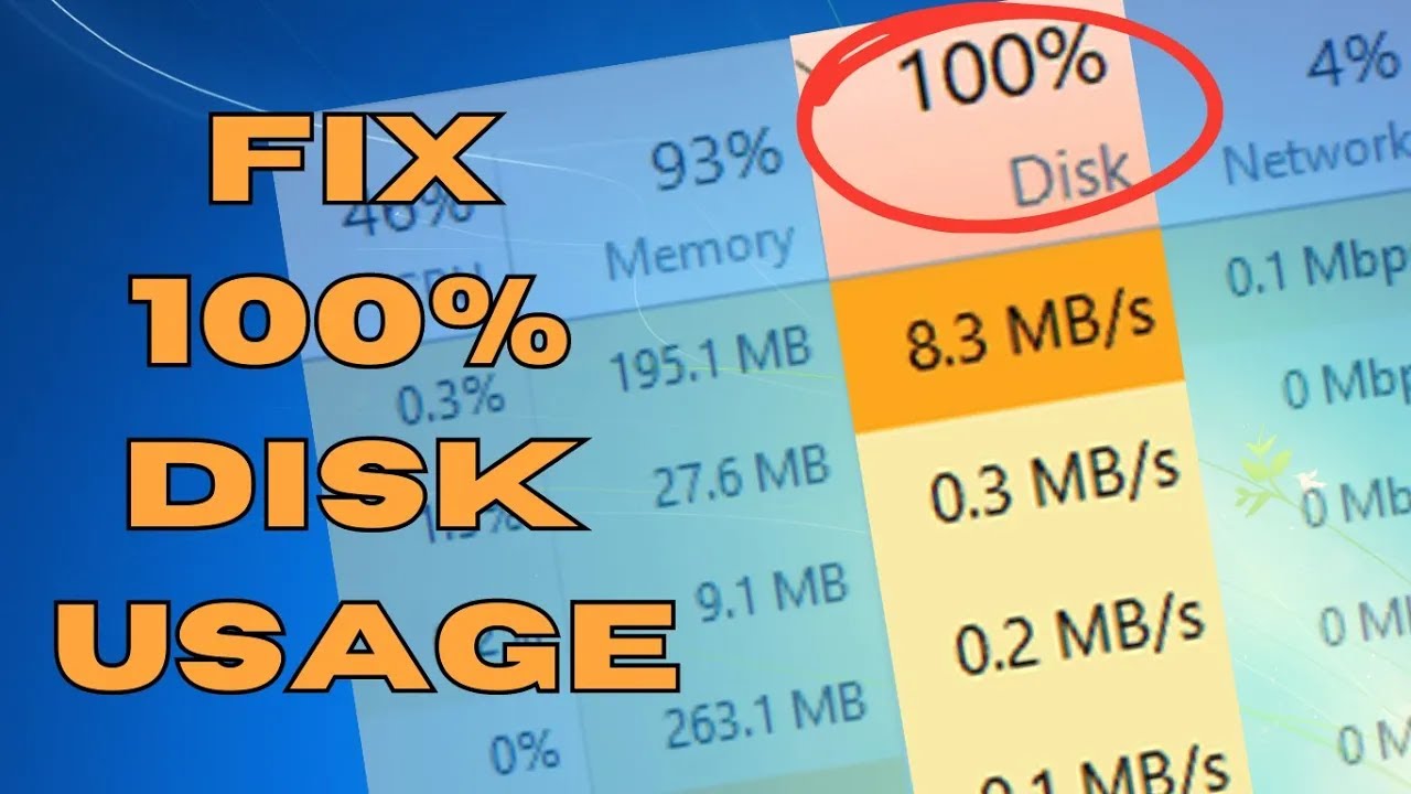 How to Fix 100% DISK Usage in Windows 10 - YouTube