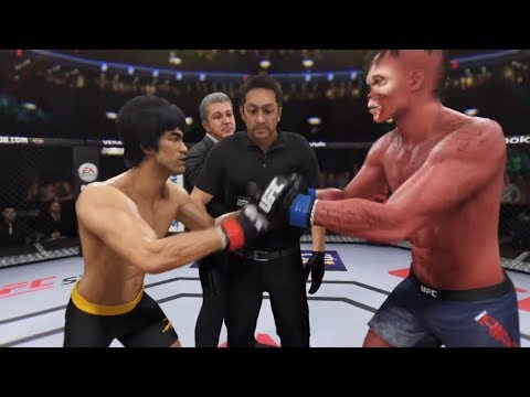 Bruce Lee vs. Zombie Ripper (EA sports UFC 3) - CPU vs. CPU - Crazy UFC 👊🤪