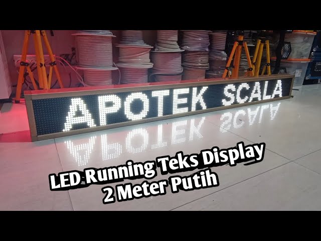 LED Running Teks Display 2 Meter Putih
