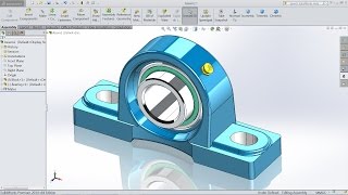SolidWorks tutorial | sketch Pillow Block Bearing in Solidworks