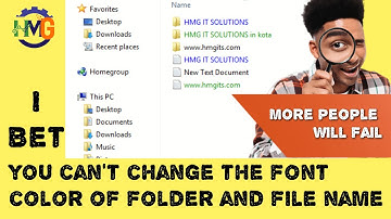 How to change the font color of folder and file name