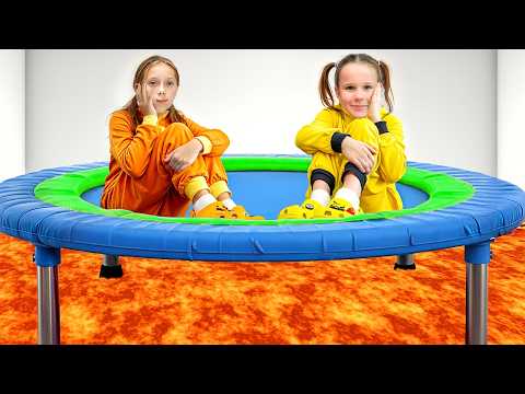 Floor is Lava Challenge | Playing on Trampolines