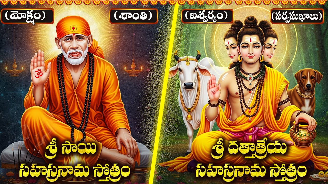 శ్రీ సాయి & దత్తాత్రేయ సహస్రనామ స్తోత్రం | Sai Sahasranama & Dattatreya Sahasranama Stotram Telugu