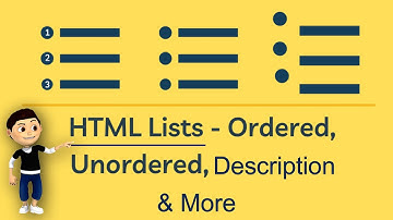 Learn everything about HTML Lists | Unordered List(ul) | Ordered List(ol) | Description List(dl)